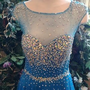 TONY BOWLS  LE GALA Bling  GOWN SZ 10 NWT